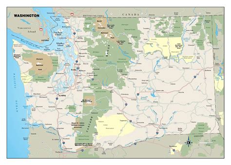 Washington State Map Printable